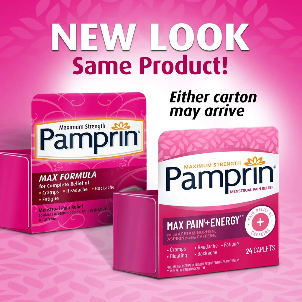 Pamprin Maximum Strength Formula, 24 Caplets (Pack of 3) PamprinBuy Supplements Australia