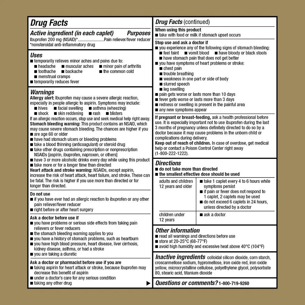 GoodSense Ibuprofen Pain Reliever/Fever Reducer Caplets, 200 mg, 50-Count GoodSenseBuy Supplements Australia