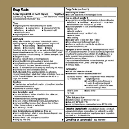 GoodSense Ibuprofen Pain Reliever/Fever Reducer Caplets, 200 mg, 50-Count GoodSenseBuy Supplements Australia