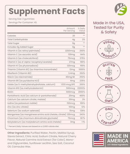 BariSlim Advanced Bariatric Multivitamin Gummies - Specially Formulated Bariatric Vitamins for Patients After Weight Loss Surgery - Supports Energy & Immune Health | Cherry (90 Vegan Gummies) BariSlim buy supplements Au