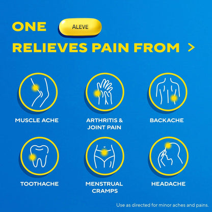 Aleve Pain Reliever & Fever Reducer Gelcaps, Naproxen Sodium, Headache and Back and Body Pain Relief Medicine, for Adults and Children Ages 12 and Up, 90 Count AleveBuy Supplements Australia