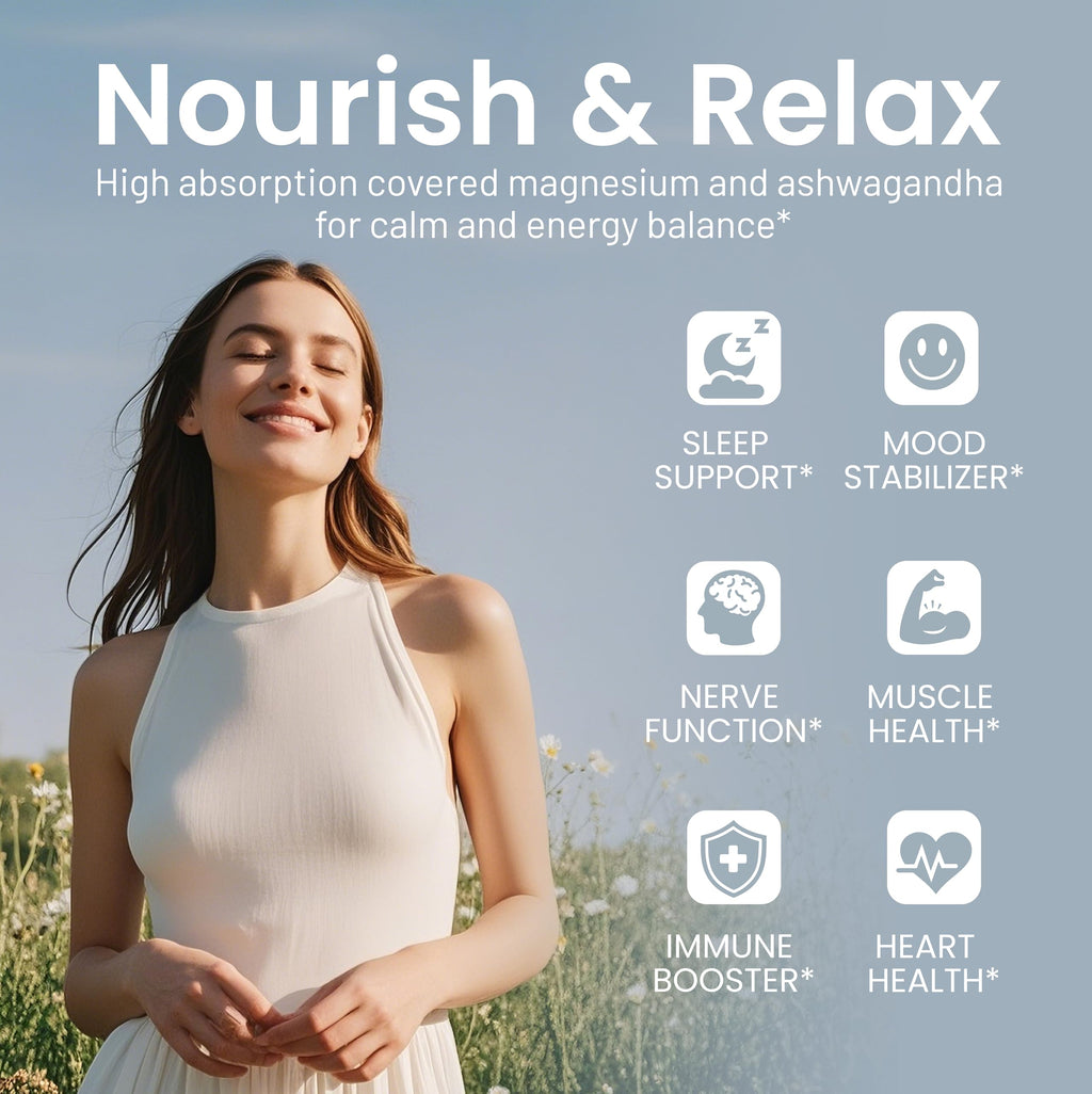 Magnesium Ashwagandha Complex | High-Absorption Multi Magnesium Supports Stress Relief, Sleep, Muscle & Heart Health | Vegan, Non-GMO, Gluten-Free, Made in USA, 90 Capsules((45-Day Supply) NEUMINA buy supplements Au