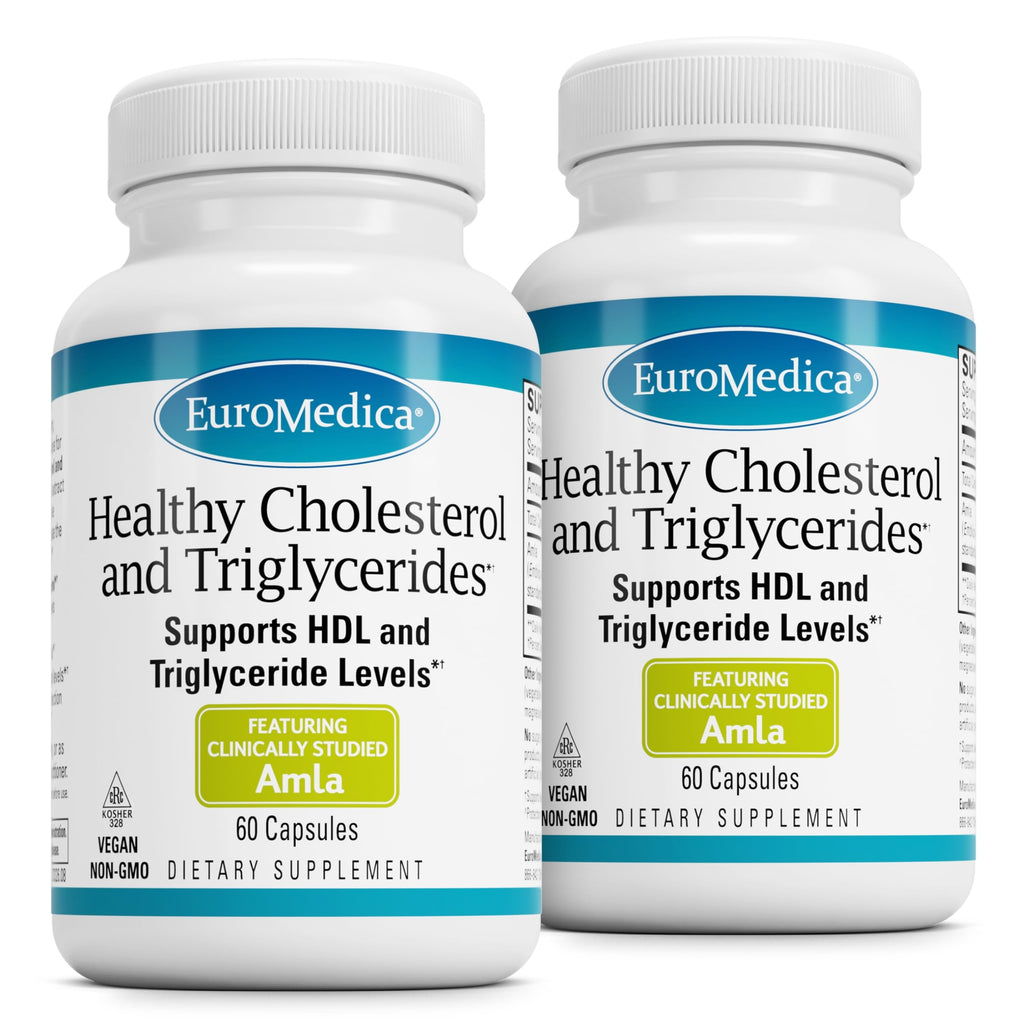 EuroMedica Healthy Cholesterol and Triglycerides - Antioxidant Supplement for Immune & Heart Support - Supplement to Aid Healthy Cholesterol & Triglyceride - 60 Capsules, 2 Pack (120 Capsules) EuroMedicaBuy Supplements Australia