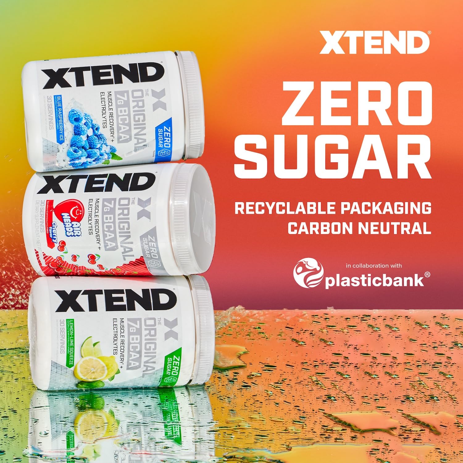Xtend Original BCAA Powder, 7g BCAAs and 2.5g L-Glutamine for Muscle Recovery Hydration and Lean Muscle, Sugar Free Intra and Post Workout Drink with Electrolytes, Glacial Grape, 90 Servings Xtend buy supplements Au