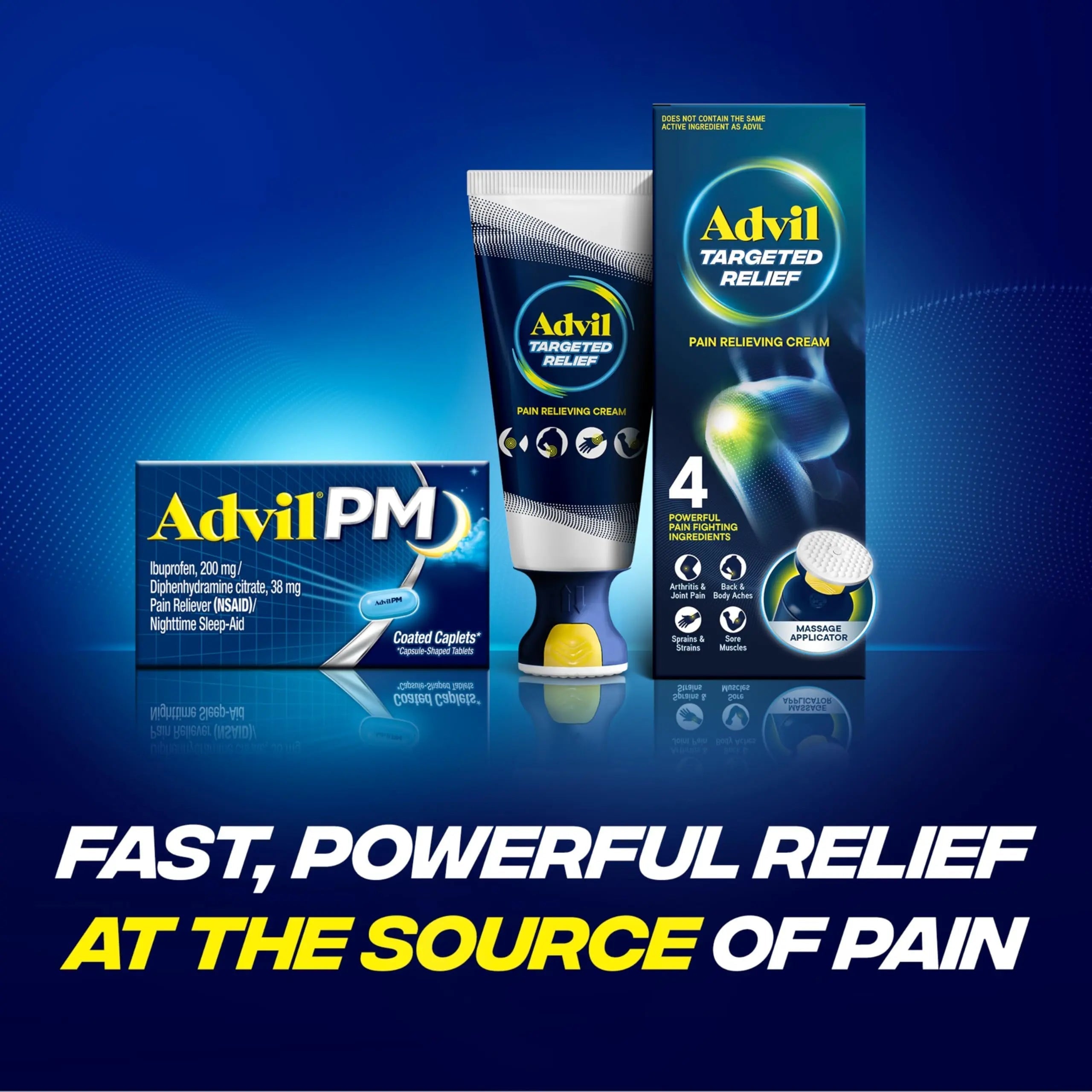 Advil PM Pain Reliever and Nighttime Sleep Aid, Pain Medicine with Ibuprofen for Pain Relief and Diphenhydramine Citrate for a Sleep Aid - 80 Coated Caplets AdvilBuy Supplements Australia