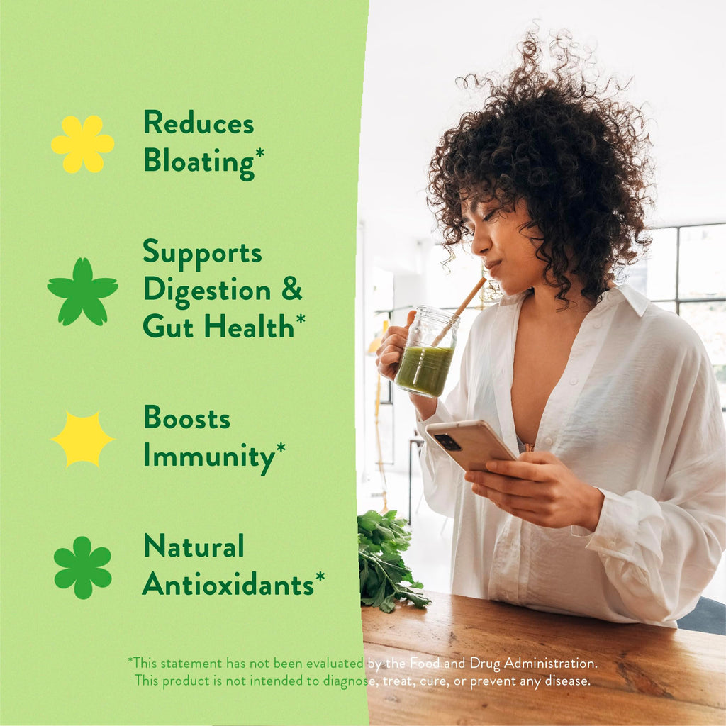 360 Nutrition Blends with Benefits Super Greens Powder w/Probiotics, Digestive Enzymes, Sugar & Gluten Free, Plant Based Superfood Drink Mix for Gut Health, Bloating, Immunity, Overall Health, 6.35 oz 360 NutritionBuy Supplements Australia