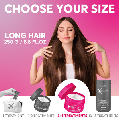 Brazilian Hair Bottox Expert Thermal Mask 8.8 oz - Contains Marine Collagen and Almond Oil - Formaldehyde-Free - Repairs the Hair Elasticity and Flexibility, Softens, Moisturizers, Adds Shine Nutree ProfessionalBuy Supplements Australia