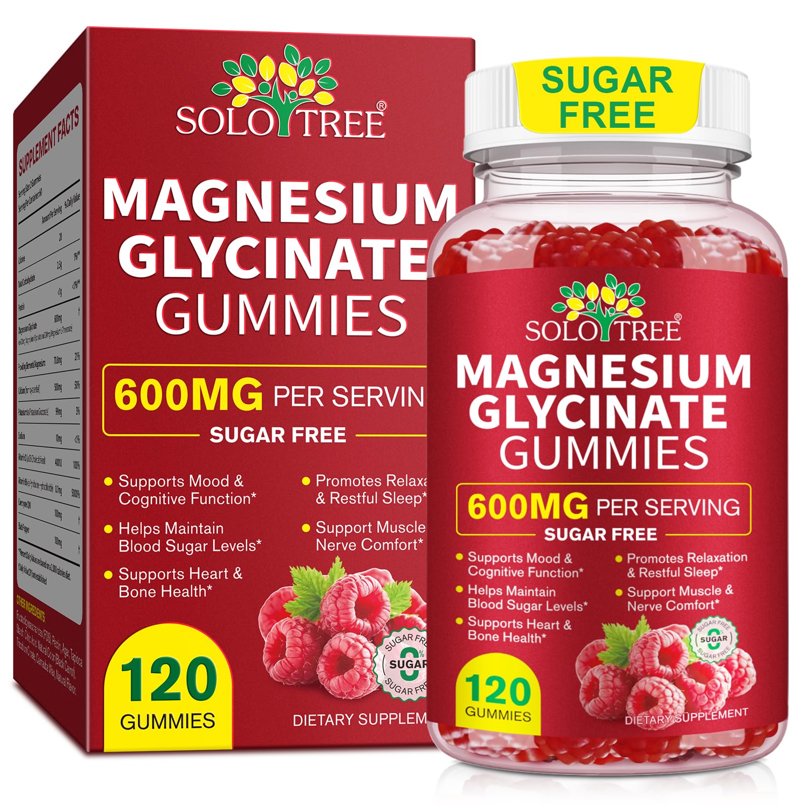 120 Count Magnesium Glycinate Gummies with L-Threonate（600mg Per Serving）,High Absorption Sugar Free Magnesium Potassium Supplement for Relaxation, Stress Relief, and Sleep Support for Adults & Kids WOJBALMNBuy Supplements Australia
