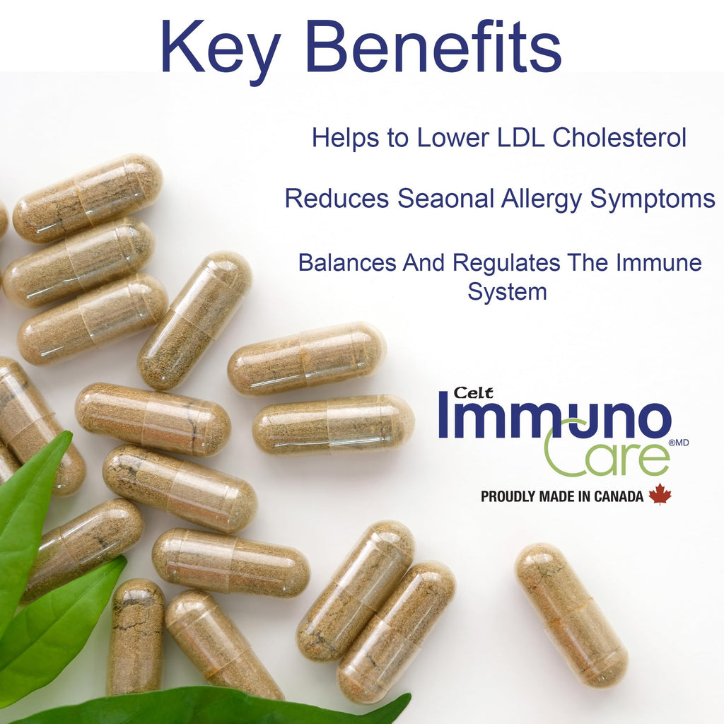 Celt Immunocare 60 v-caps - Potent Seasonal Allergy Blend - Adult Immunity Support - Cholesterol Modulator - Plant Sterols Ultra Strength - 7 Key Immunity Enhancing Ingredients Celt Immuno-CareBuy Supplements Australia