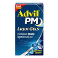 Advil PM Liqui-Gels Pain Reliever and Nighttime Sleep Aid, Pain Medicine with Ibuprofen for Pain Relief and Diphenhydramine HCL for a Sleep Aid - 80 Liquid Filled Capsules - Back to College AdvilBuy Supplements Australia