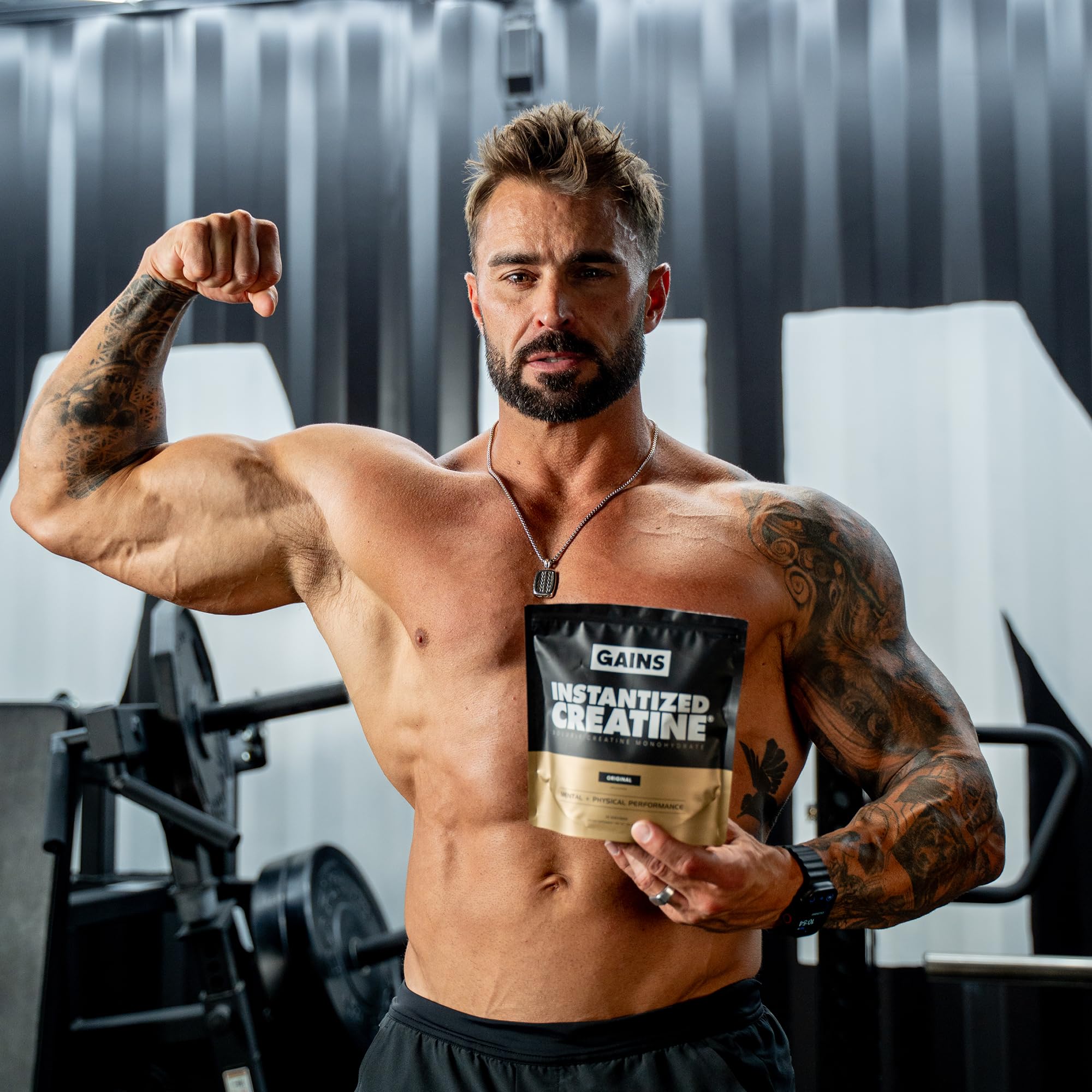 Gains in Bulk Instantized Creatine Monohydrate for Men & Women, Soluble Creatine Powder, Supports Muscle Building, Strength and Performance