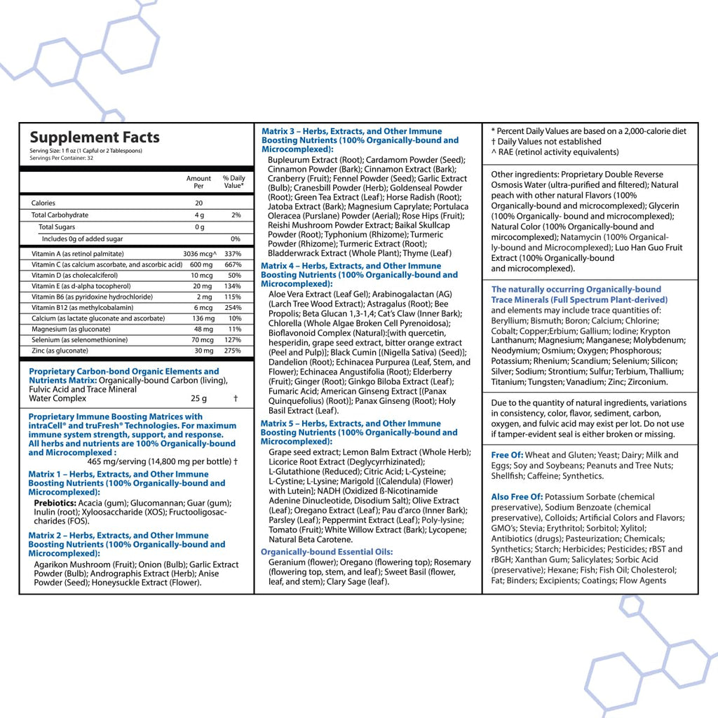 Drucker Labs -intraIMMUNE Organic Liquid Daily Immune & Defense Support, Multivitamin, Elderberry, Echinacea, Zinc, Vitamin D, C E, Vegan, Non GMO, Gluten Free (32 oz., Sugar Free Peach Berry) intraIMMUNEBuy Supplements Australia