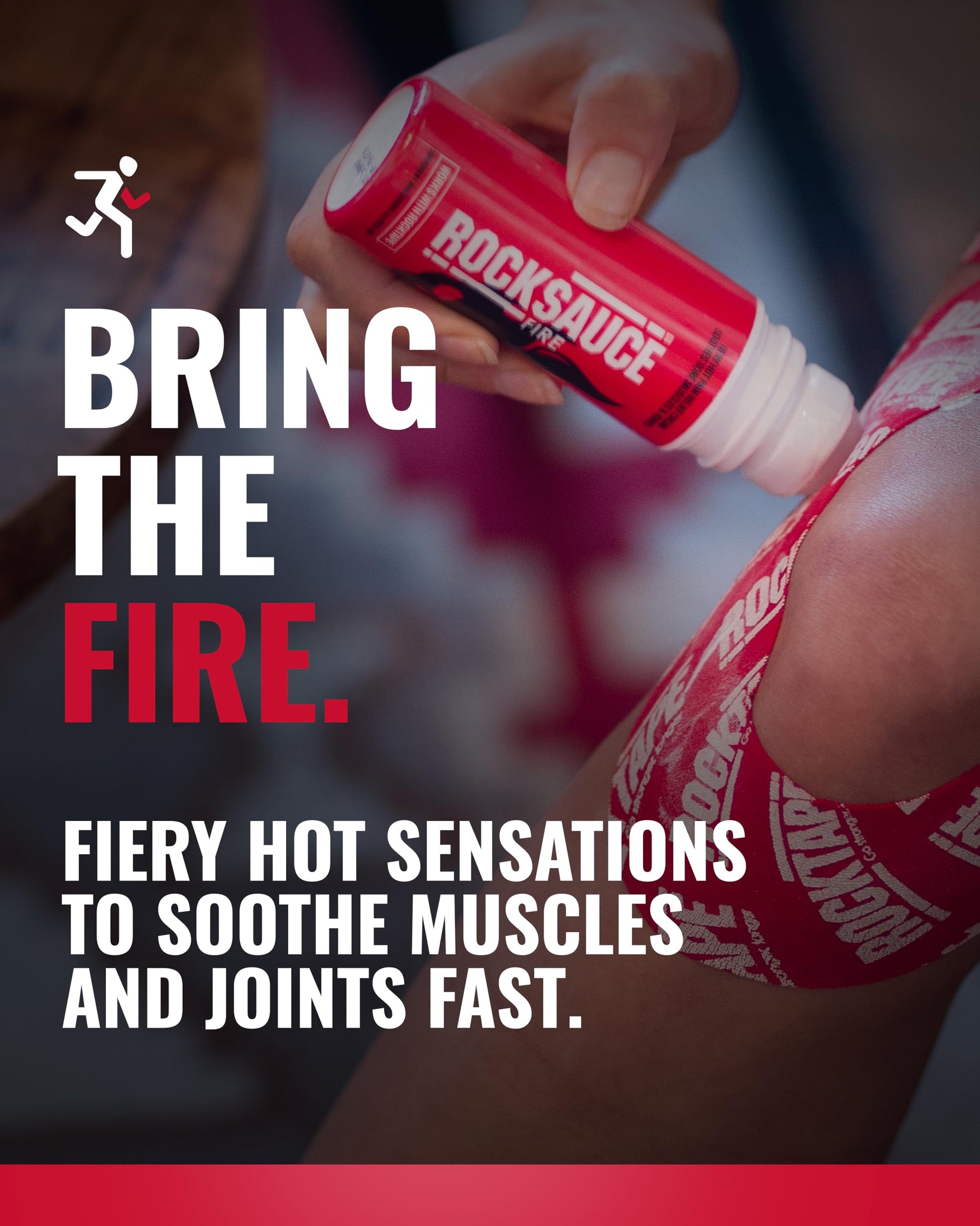 RockSauce Fire, 3 oz Roll-On - Easy to use Pain Relief Cream - Capsaicin & Menthol Formula Relieves Muscle & Joint Pain - Works w/ RockTape - No-Mess Applicator - Dye-Free, Won't Stain Clothes RockTapeBuy Supplements Australia