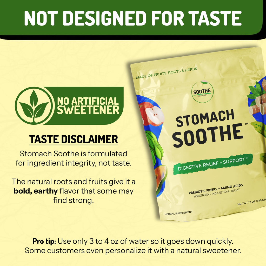 Stomach Soothe Soothe Naturals Acid Reflux Powder - L Glutamine for Gut Health, Acid Reflux Medicine, Leaky Gut Repair, Gut Lining Repair, Alginate for Acid Reflux (30 Servings) Stomach Soothe buy supplements Au