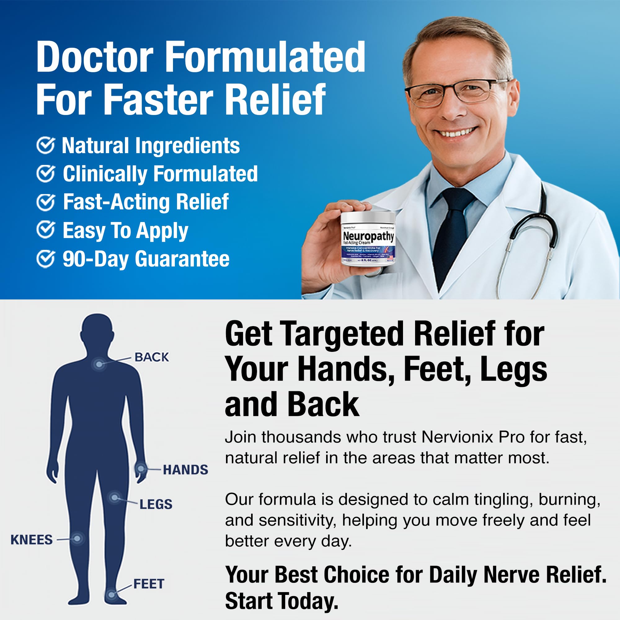 Neuropathy Nerve Relief Cream – Extra Large 8 oz – Maximum Strength for Feet Hands Legs Toes Back – Natural Ingredients Arnica Aloe Vera MSM Vitamins – Fast-Acting Soothing Relief – Super Value 8 oz NuturnaBuy Supplements Australia