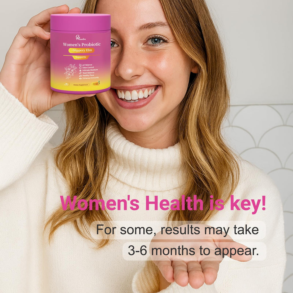 Her Juicy Women's Probiotic Gummies: Supports Women’s Wellness & pH Balance, Clean Vegan, Pineapple Flavor, Prebiotics & Lactobacillus Blend, with Slippery Elm, Gut Health & Immune Defense, 60 Gummies Heawdra buy supplements Au