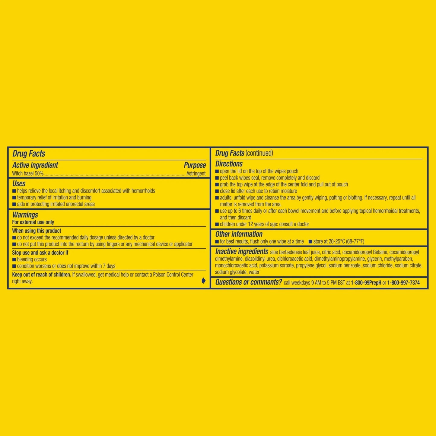 Preparation H Hemorrhoid Flushable Wipes with Witch Hazel for Skin Irritation Relief - 48 Count Preparation HBuy Supplements Australia