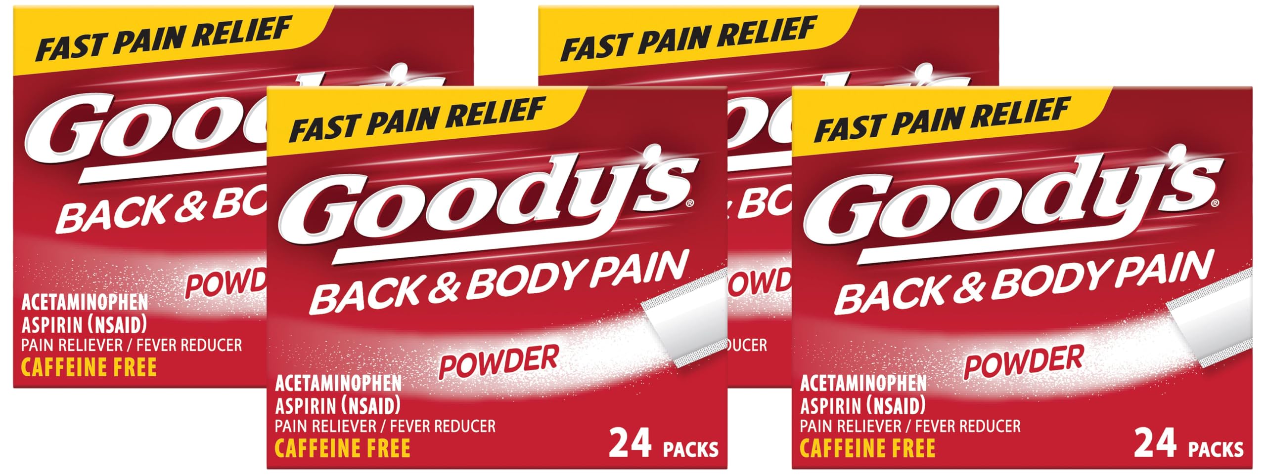 Goody's Back and Body Pain Relief Powder, 24 ct (Pack of 4) Goody'sBuy Supplements Australia