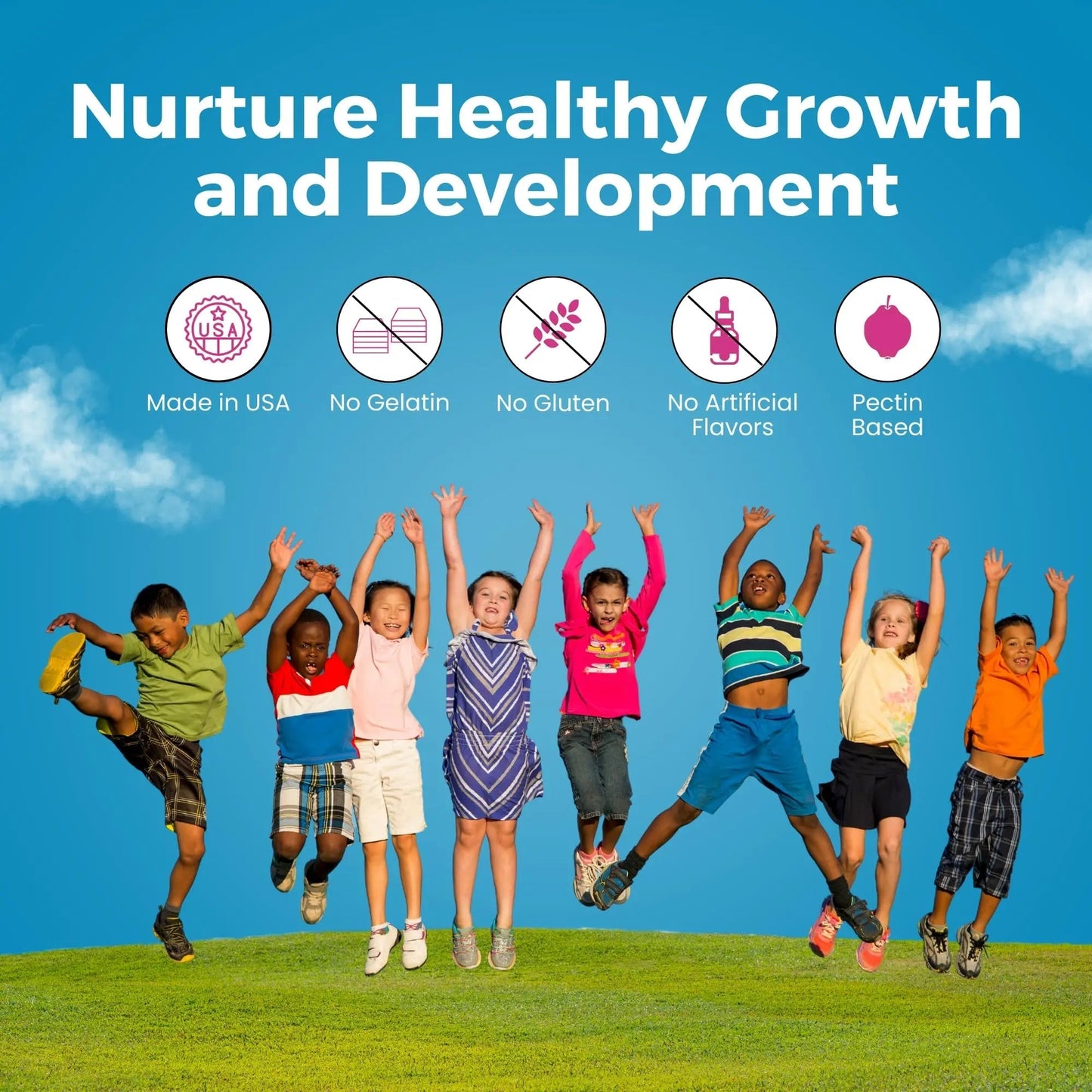 Zaytun Halal Vitamins for Kids Multivitamin Gummies, Naturally Sourced Vitamin A, C, D, E, B6, B12, Biotin - Vegetarian, No Gelatin Zaytun Vitamins