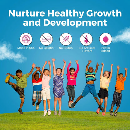 Zaytun Halal Vitamins for Kids Multivitamin Gummies, Naturally Sourced Vitamin A, C, D, E, B6, B12, Biotin - Vegetarian, No Gelatin Zaytun Vitamins