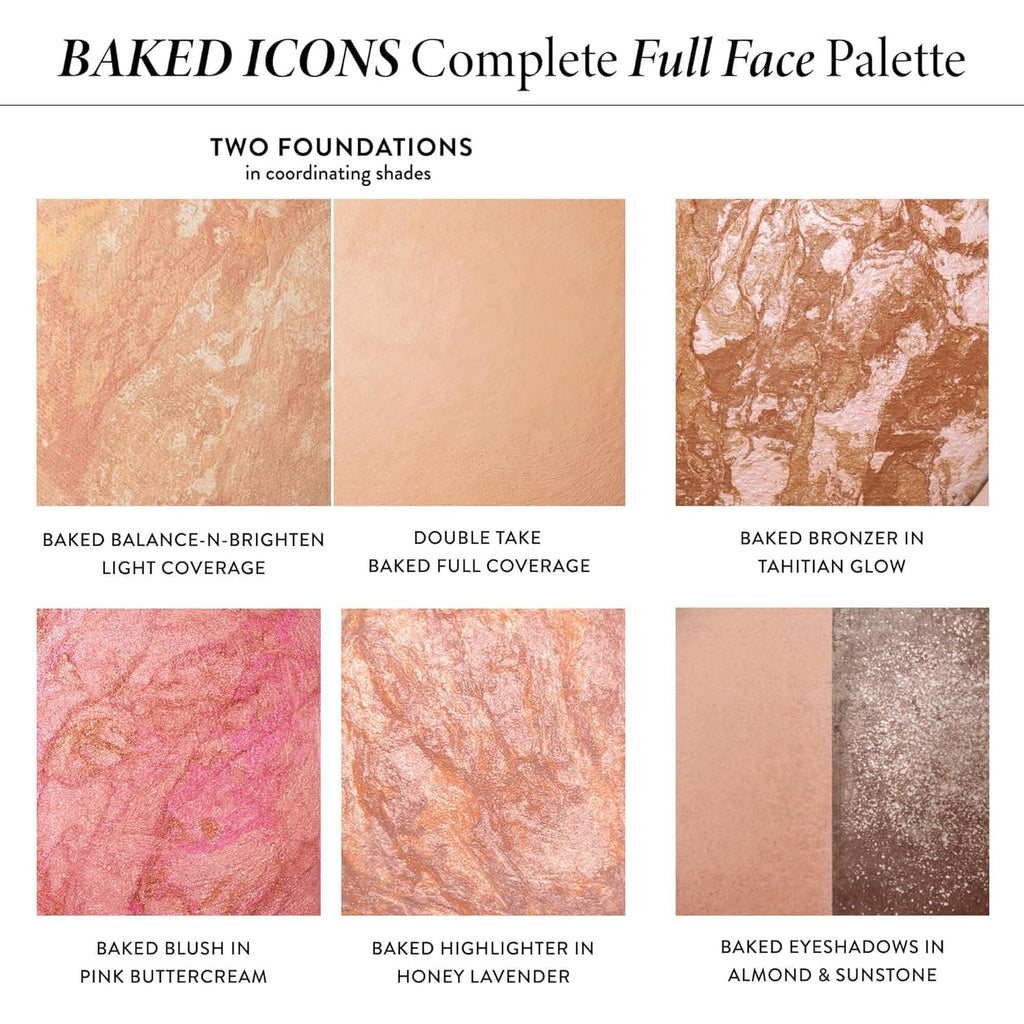 LAURA GELLER Baked Icons Complete Full Face Palette, Light | All-in-One Makeup Palette with Baked Foundations, Blush, Bronzer, Highlighter, Eyeshadows | Coverage for Mature Skin | Travel-Friendly LAURA GELLER NEW YORK buy supplements Au