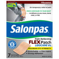 Salonpas Maximum OTC Strength Lidocaine 4% Pain Relieving Flex Patch, Apply for Up to 8 Hours, Unscented, Thin, Flexible, Lightweight, Patch Stays in Place, 7 Patches SalonpasBuy Supplements Australia