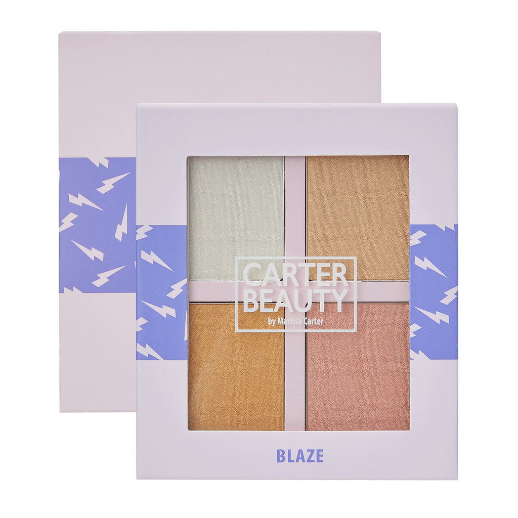 Carter Beauty By Marissa Carter Mini Highlighter Palette | Long Lasting Makeup | Shimmer & Matte Shades (Blaze) Carter BeautyBuy Supplements Australia