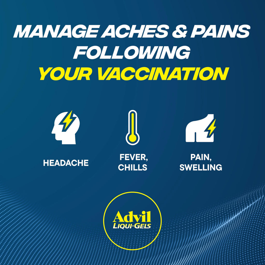 Advil Liqui-Gels Pain Reliever and Fever Reducer, Pain Medicine for Adults with Ibuprofen 200mg for Headache, Backache, Menstrual Pain and Joint Pain Relief - 50x2 Liquid Filled Capsules AdvilBuy Supplements Australia
