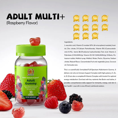 Women's Multivitamin Gummy Pack, 3 Support for Hair Skin Nails Sleep Daily Health, Vitamins A, D, C, E, Biotin, Ashwagandha SUNGIVEN