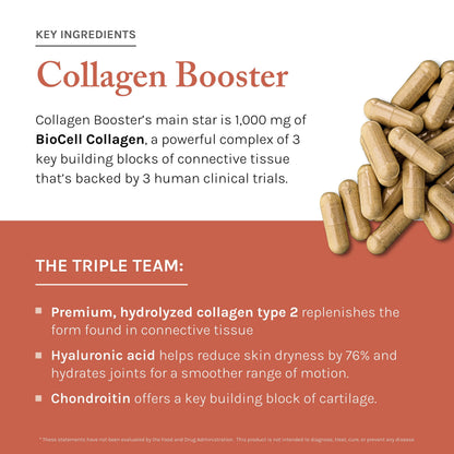 Reserveage Beauty Collagen Booster - Supplement for Skincare & Joint Health - Supports Healthy Collagen Production for Women - 60 Capsules (30 Servings)