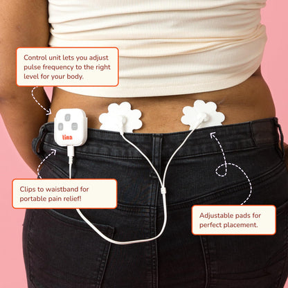 Tensie | Portable Period Pain Relief Device | 30 Gentle, Adjustable Levels for Drug-Free Menstrual Cramp or Lower Back Pain Relief | 10-Hour Battery Life, Rechargeable | Instant Period Cramp Relief TINABuy Supplements Australia