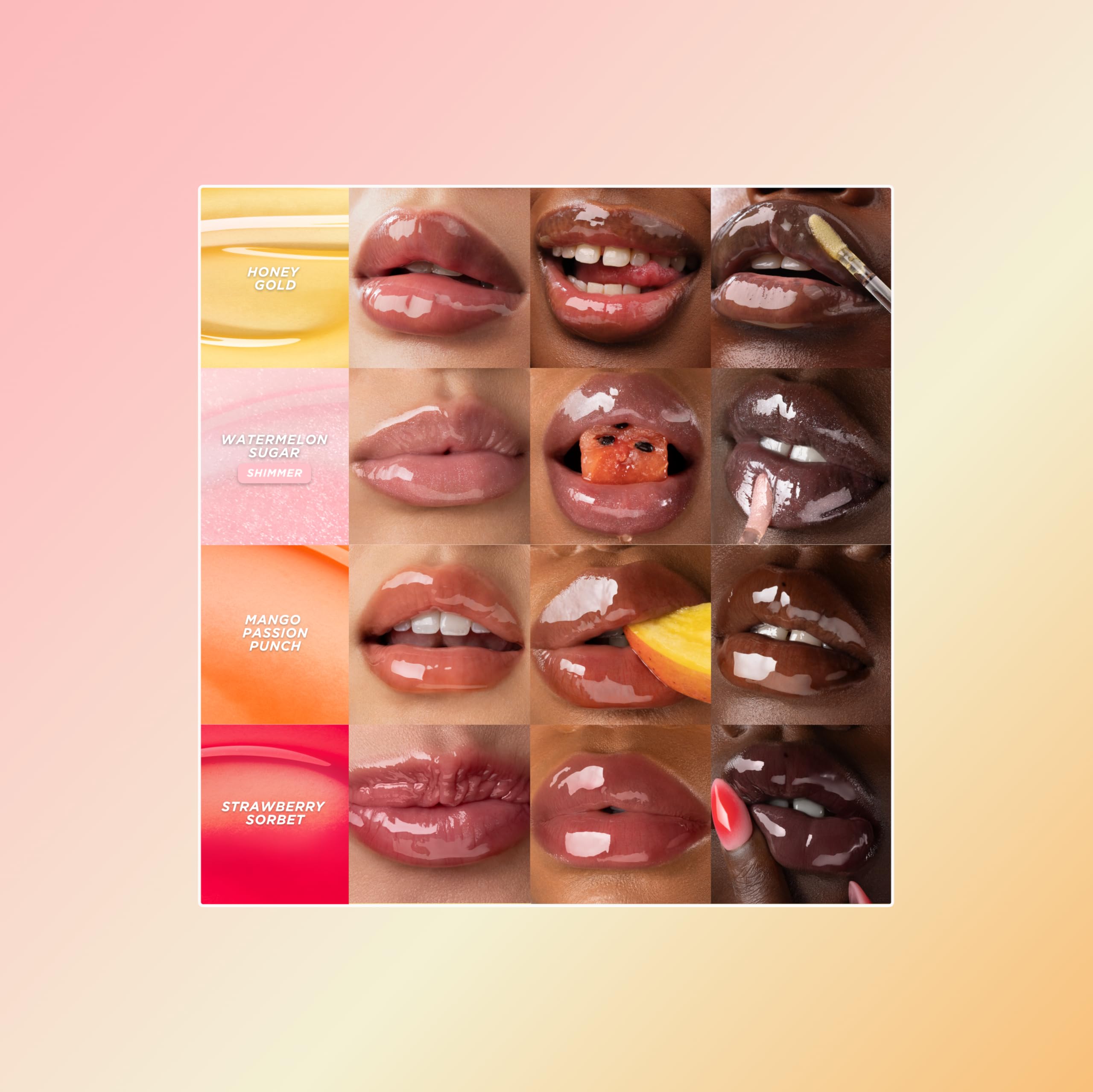 Gisou Honey Infused Hydrating Lip Oil, Nourishing Lip Moisturizer for Dry Lips (Watermelon Sugar) GisouBuy Supplements Australia