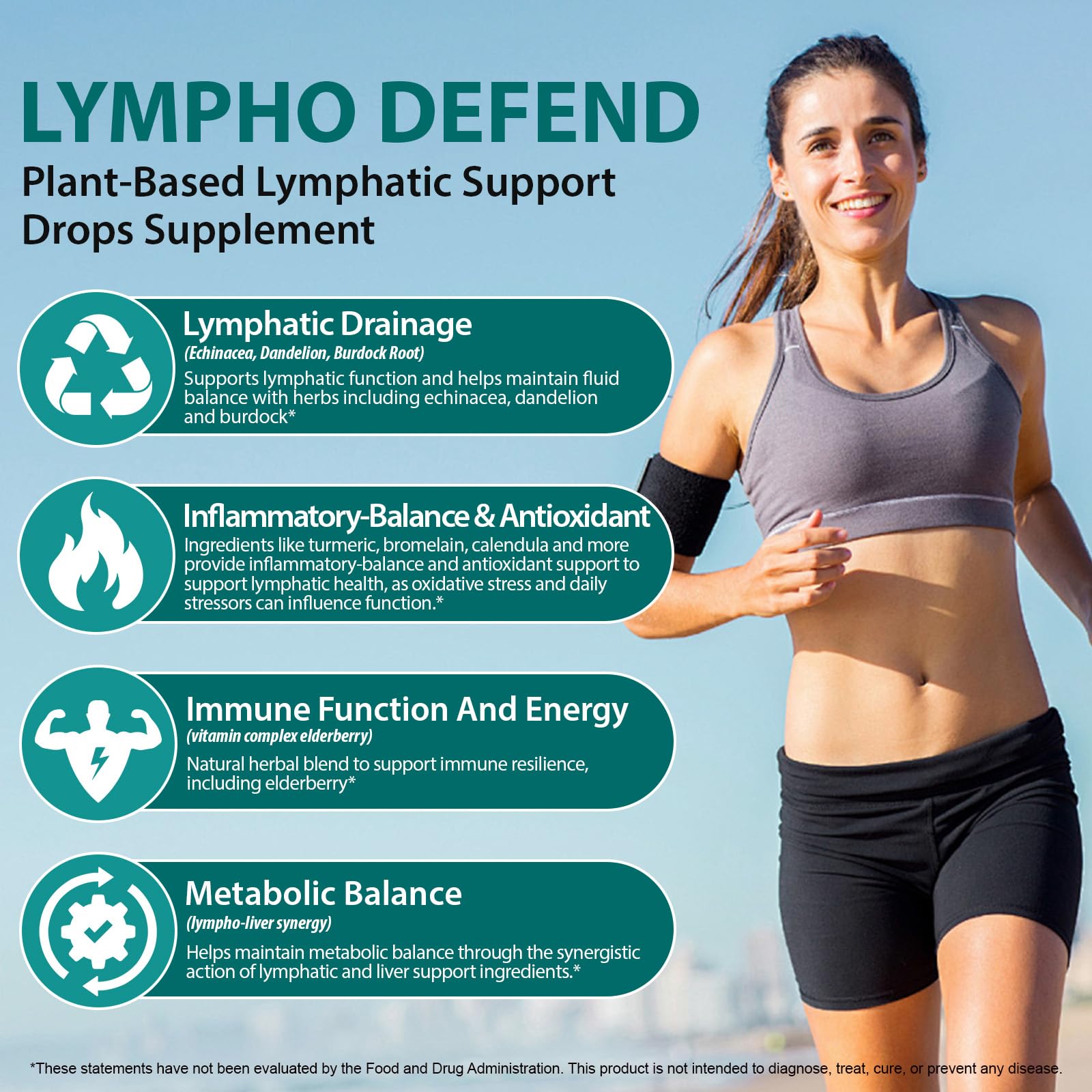 Lymphatic Drainage Drops | 21-in-1 Lymph System Support Supplement | Lymph Cleanse with Turmeric, Echinacea, Elderberry & Dandelion | for Women & Men, 2 fl oz Daiasns buy supplements Au