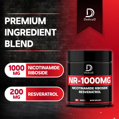 DEDICAD NAD Supplement with Nicotinamide Riboside and Trans Resveratrol - NR for Men & Women - 80 Capsules DEDICAD buy supplements Au