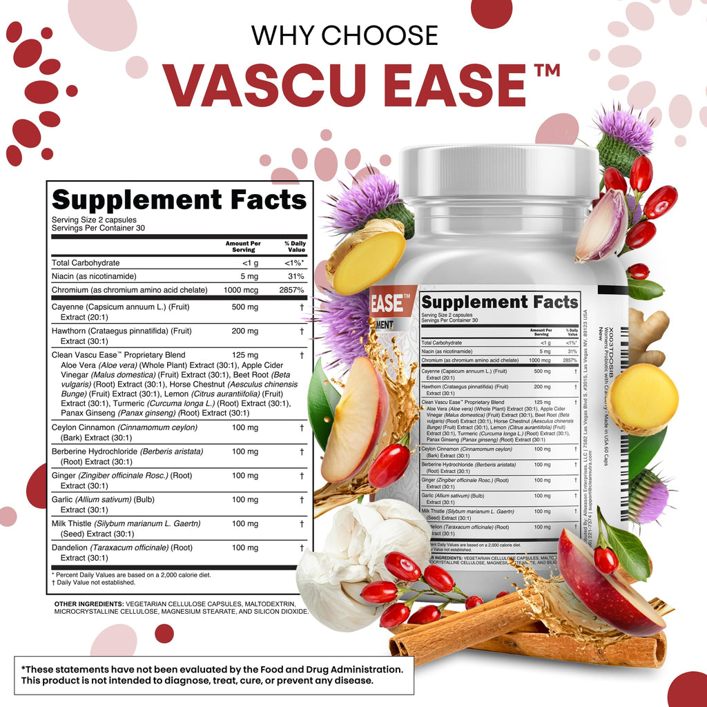 Clean Nutra Cayenne Pepper Capsules Supplement with Hawthorn Berry, Dandelion Root, Ceylon Cinnamon, Garlic, Ginger, Berberine, Apple Cider Vinegar, Milk Thistle, Beet Root, Aloe Vera Pills & More Clean Nutraceuticals buy supplements Au