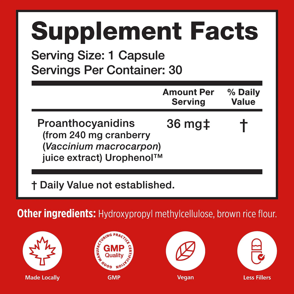 20% Bundle Utiva Cranberry PACs 30 Vegi Capsules Cranberry Supplement for Urinary Tract Health for Women and Men + Utiva D-Mannose 500mg 120 Capsules Naturally Flush The Bladder and Urinary Tract Szio+Buy Supplements Australia