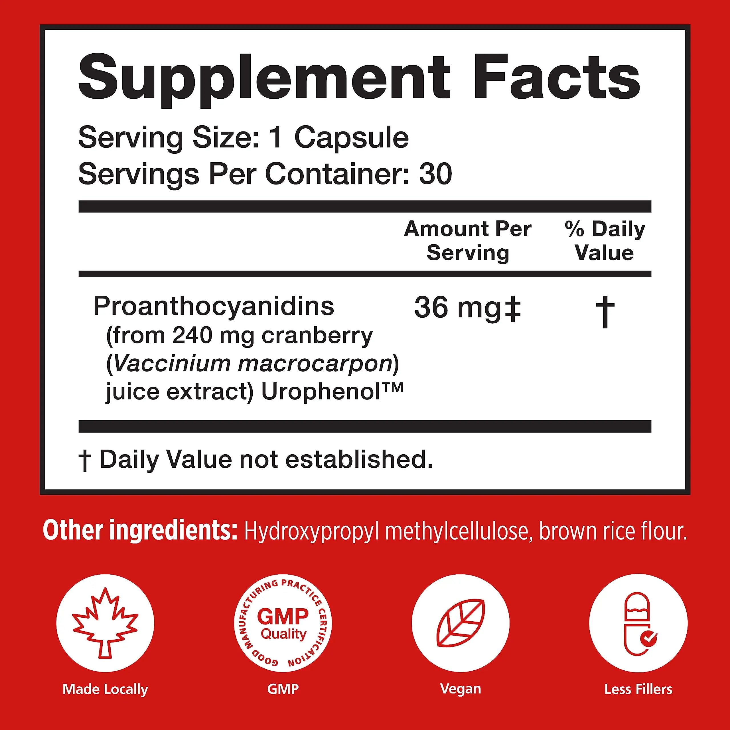 20% Bundle Utiva Cranberry PACs 30 Vegi Capsules Cranberry Supplement for Urinary Tract Health for Women and Men + Utiva D-Mannose 500mg 120 Capsules Naturally Flush The Bladder and Urinary Tract Szio+Buy Supplements Australia