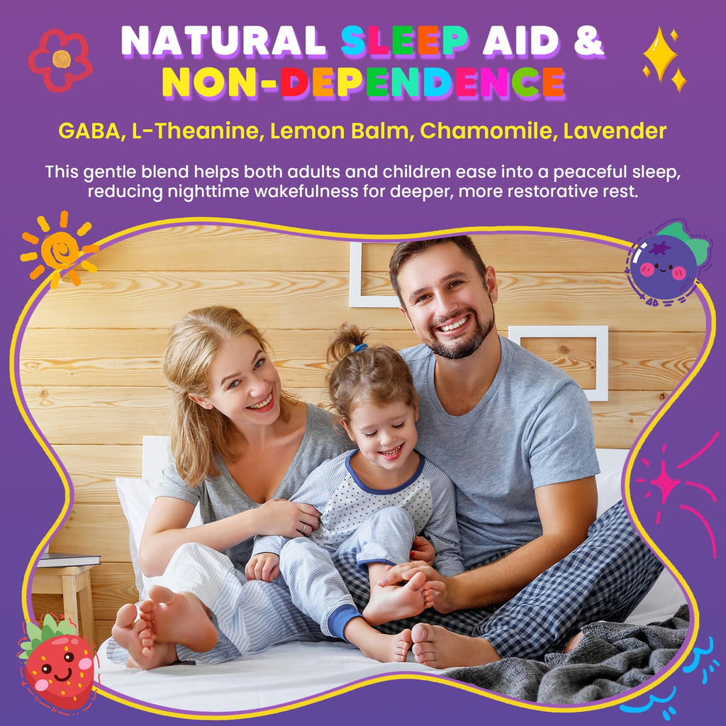 Magnesium Glycinate Gummies 400/200mg for Kids & Adults, NO Melatonin Sleep Aid Magnesium Supplement Gummies with Chamomile, Lavender, L-Theanine & GABA, B6, D3 & K2 for Bone, Relax, Immune Support GORNVBBuy Supplements Australia