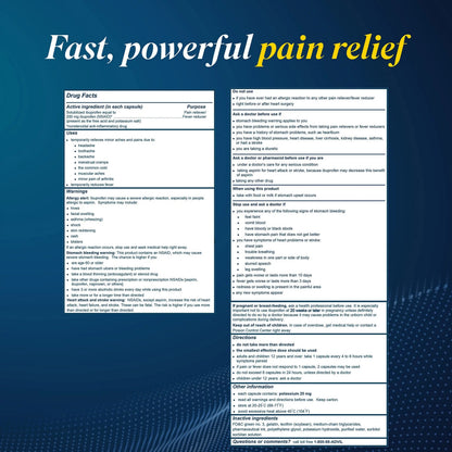 Advil Liqui-Gels Pain Reliever and Fever Reducer, Pain Medicine for Adults with Ibuprofen 200mg for Headache, Backache, Menstrual Pain and Joint Pain Relief - 50x2 Liquid Filled Capsules AdvilBuy Supplements Australia