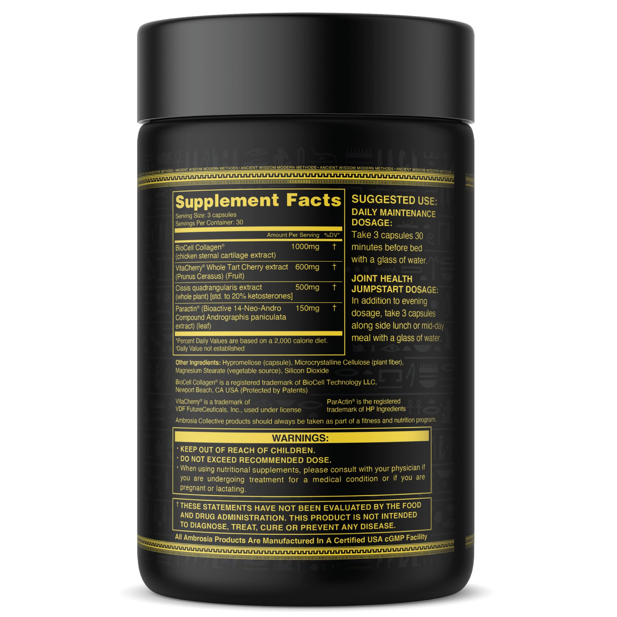Ambrosia Mwendo - Joint & Ligament Repair | Strengthen Tendons & Increase Soft Tissue Extensibility | Muscle Soreness, & Recovery Time with BioCell Collagen | 90 Veggie Capsules AmbrosiaBuy Supplements Australia
