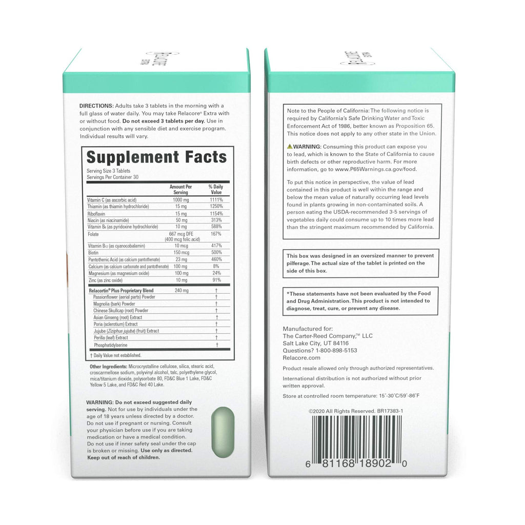 Relacore Extra Maximum Strength - Cortisol Supplements for Women - Reduce Cortisol Related Belly Fat - Stress Relief Supplement - Calm Mind