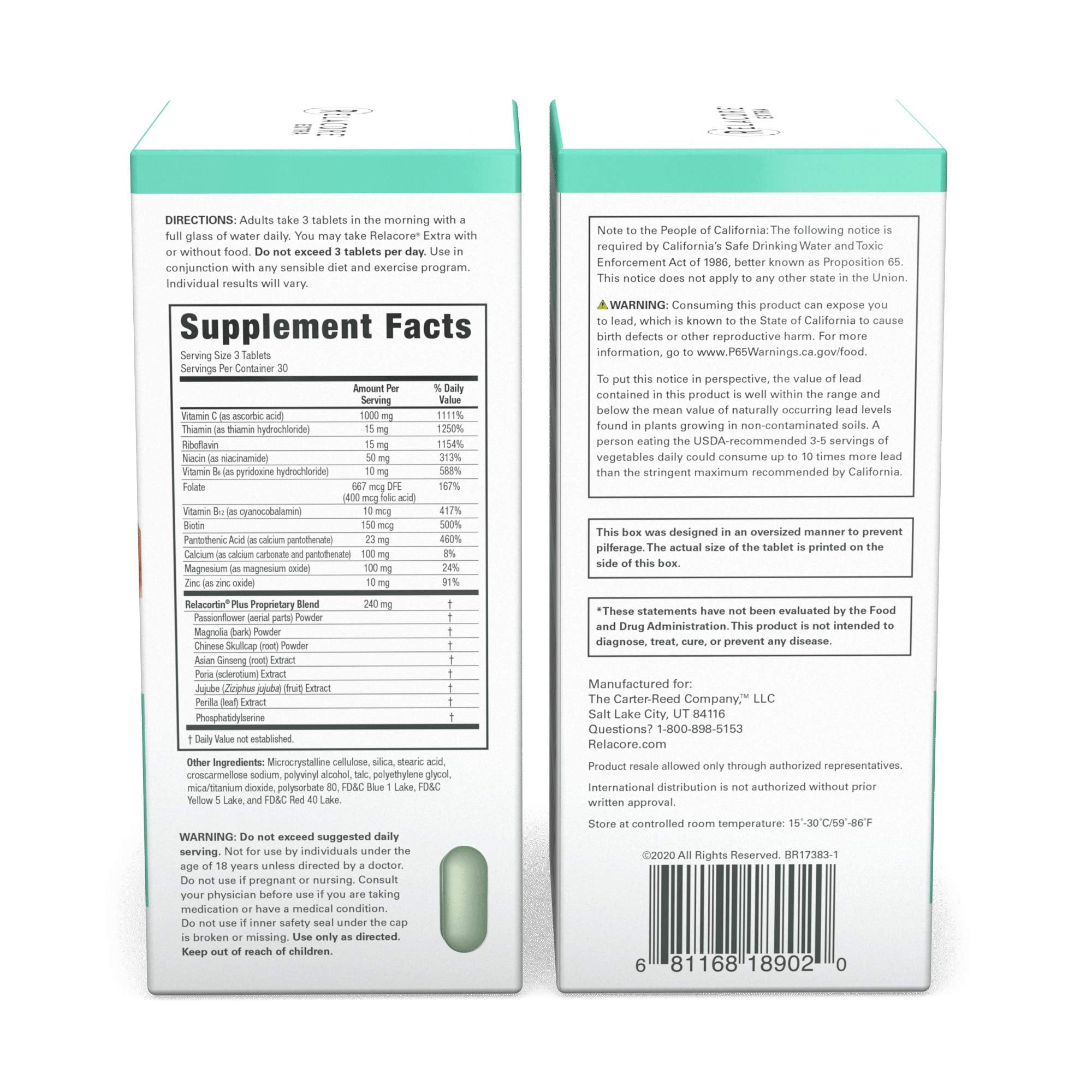 Relacore Extra Maximum Strength - Cortisol Supplements for Women - Reduce Cortisol Related Belly Fat - Stress Relief Supplement - Calm Mind