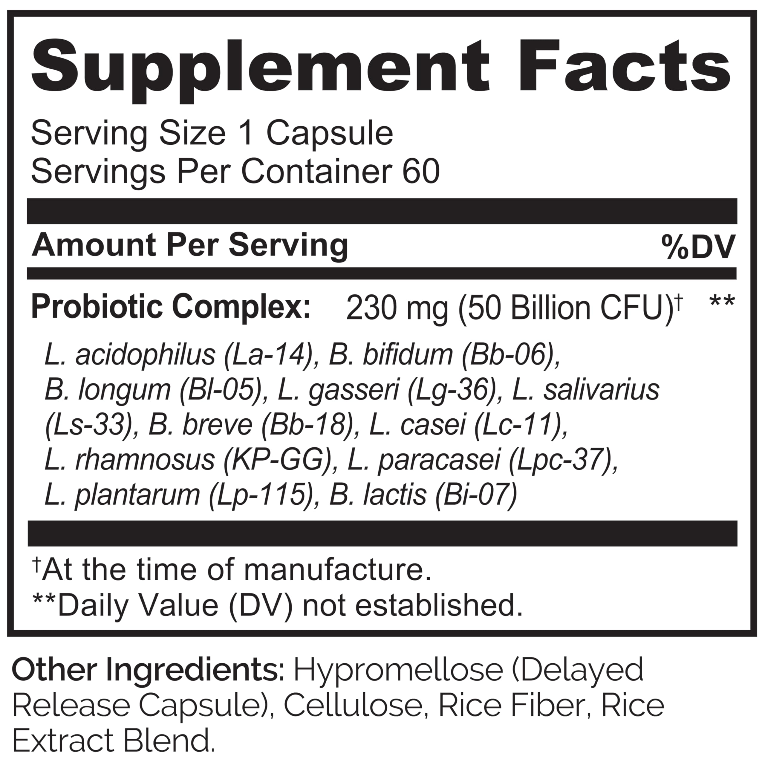 NATURELO Probiotics for Digestive Health - 50 Billion CFU, 11 Strains, Daily Use Supplement - Boosts Immune System, Delayed Release,