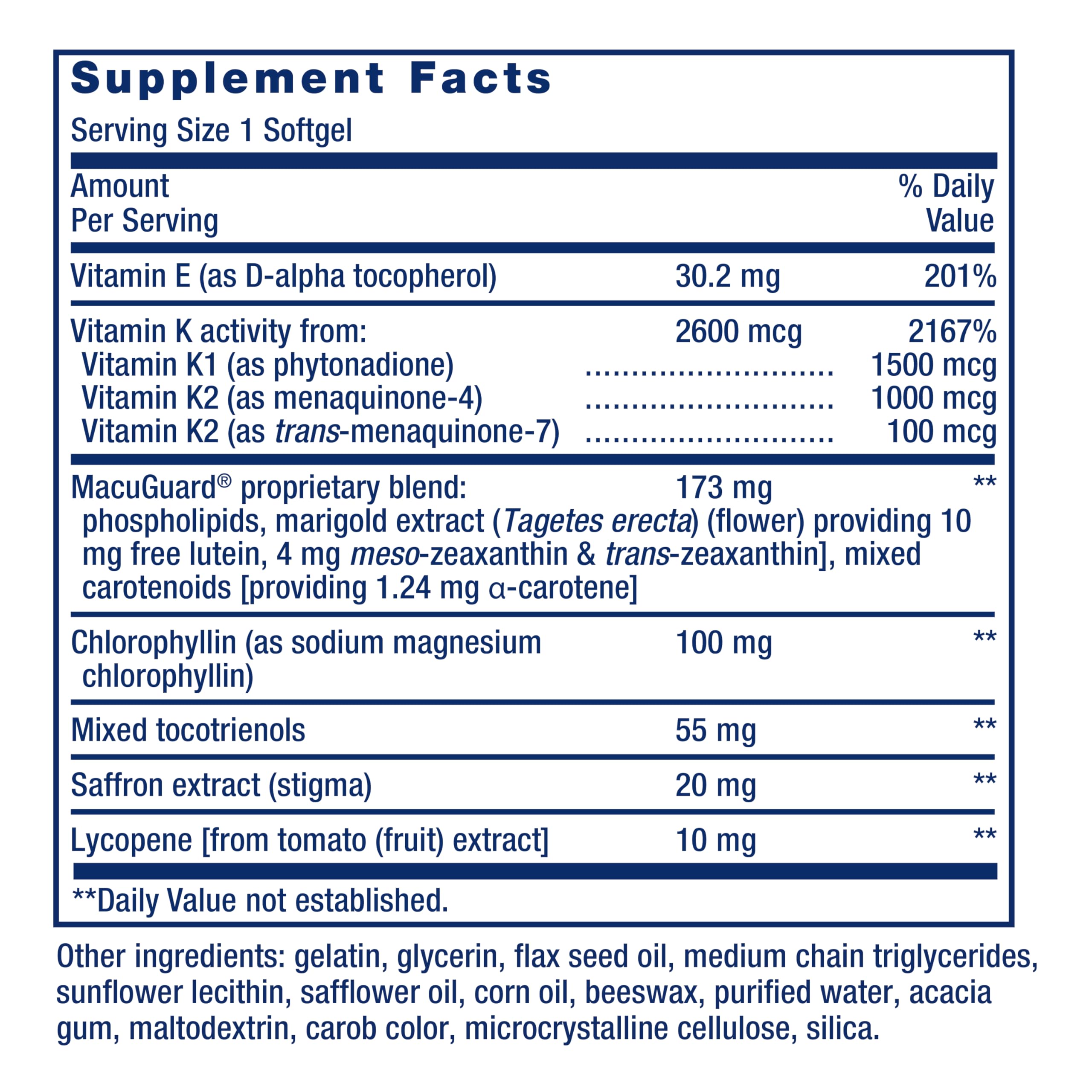 Life Extension Once-Daily Health Booster, Vitamins E, K1 & K2, phospholipids, Fat-Soluble nutrients for Eye Health, Bone Health, Heart Health, Gluten-Free, 1 Daily, Non-GMO, 30 softgels Life ExtensionBuy Supplements Australia