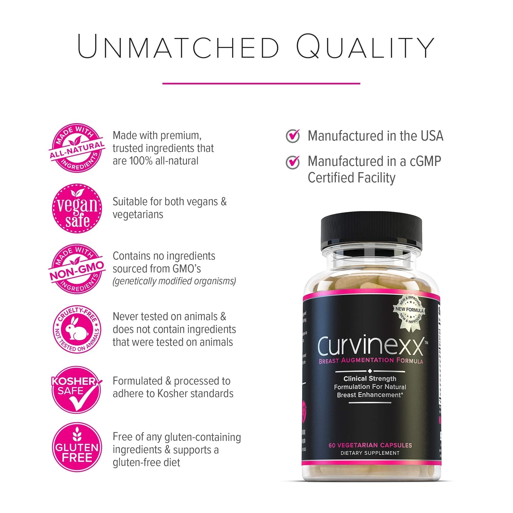 CURVINEXX (3 Bottles) - Natural Breast Toning and Firming Supplement. Lift, Firm and Enhance your Bust Naturally... Curvinexx buy supplements Au
