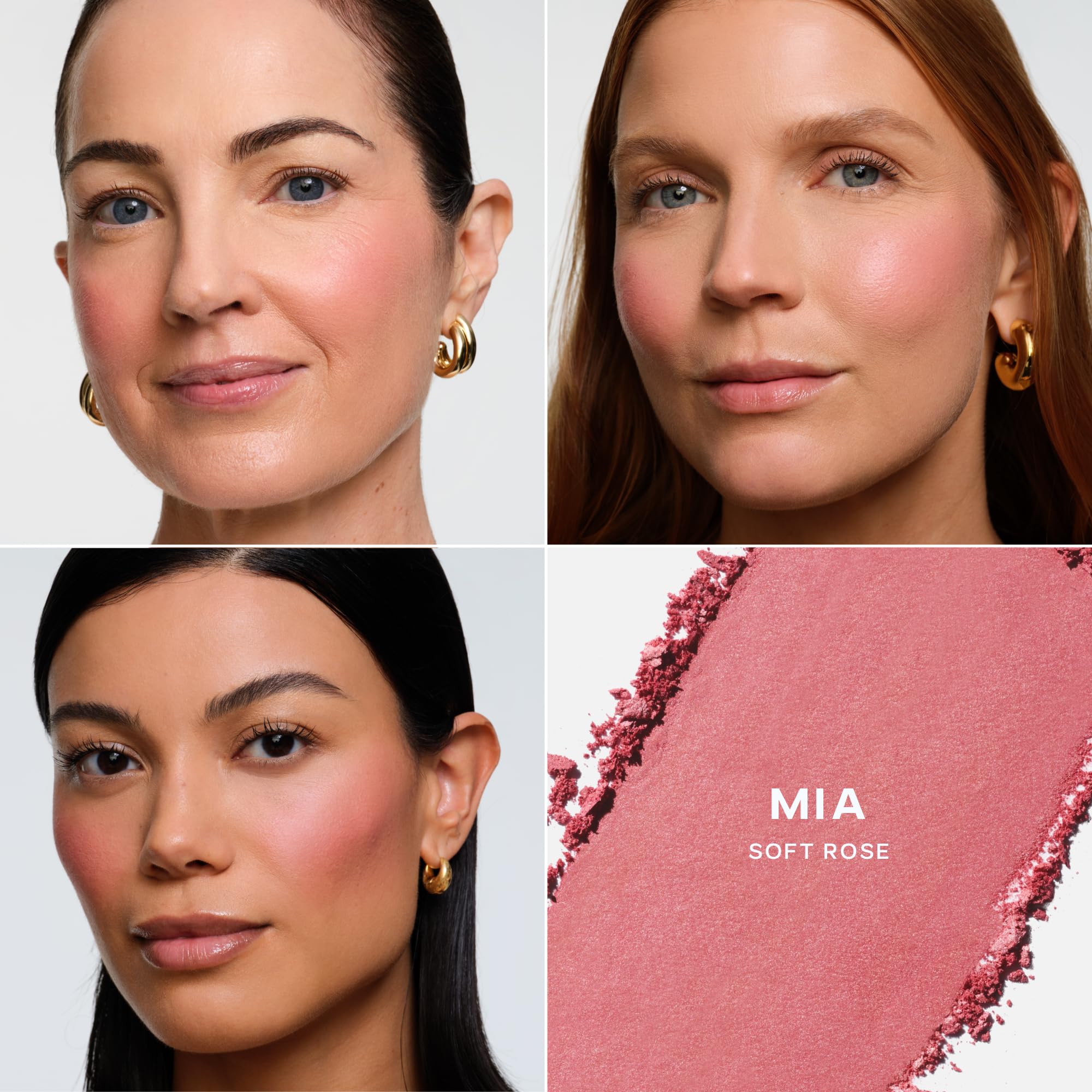 Saie Blush & Brush Duo - SuperSuede Baked Blush in Mia (.01 oz) & Powder Blush Brush - Talc-Free, Moisturizing Blush with Vegan, Fluffy Brush for Seamless Application SaieBuy Supplements Australia