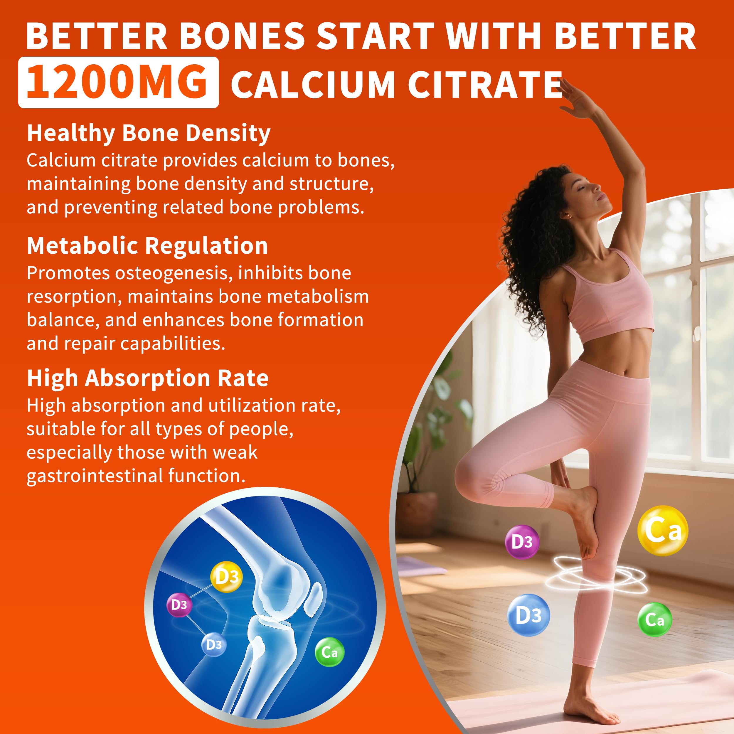 (2 Pack) Calcium Citrate 1200 mg with Vitamin D3 Gummies for Women & Men,Calcium Supplements for Bone & Teeth Support,High Absorption - Easy to Digest,
