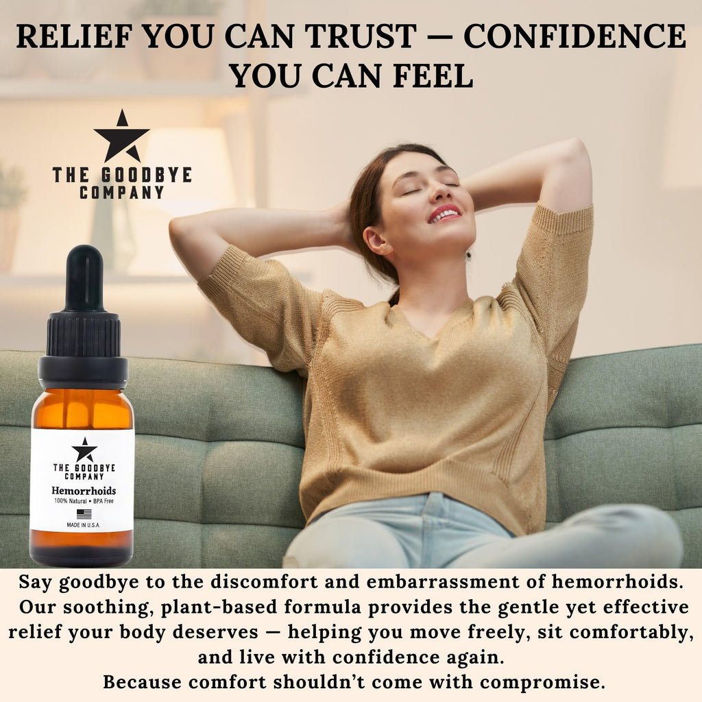 The Goodbye Company Organic Hemorrhoid Relief Serum - Natural Witch Hazel Treatment for Pain, Itch & Swelling - Internal External Soothing Formula - Vegan, USA Made, 15mL The Goodbye CompanyBuy Supplements Australia