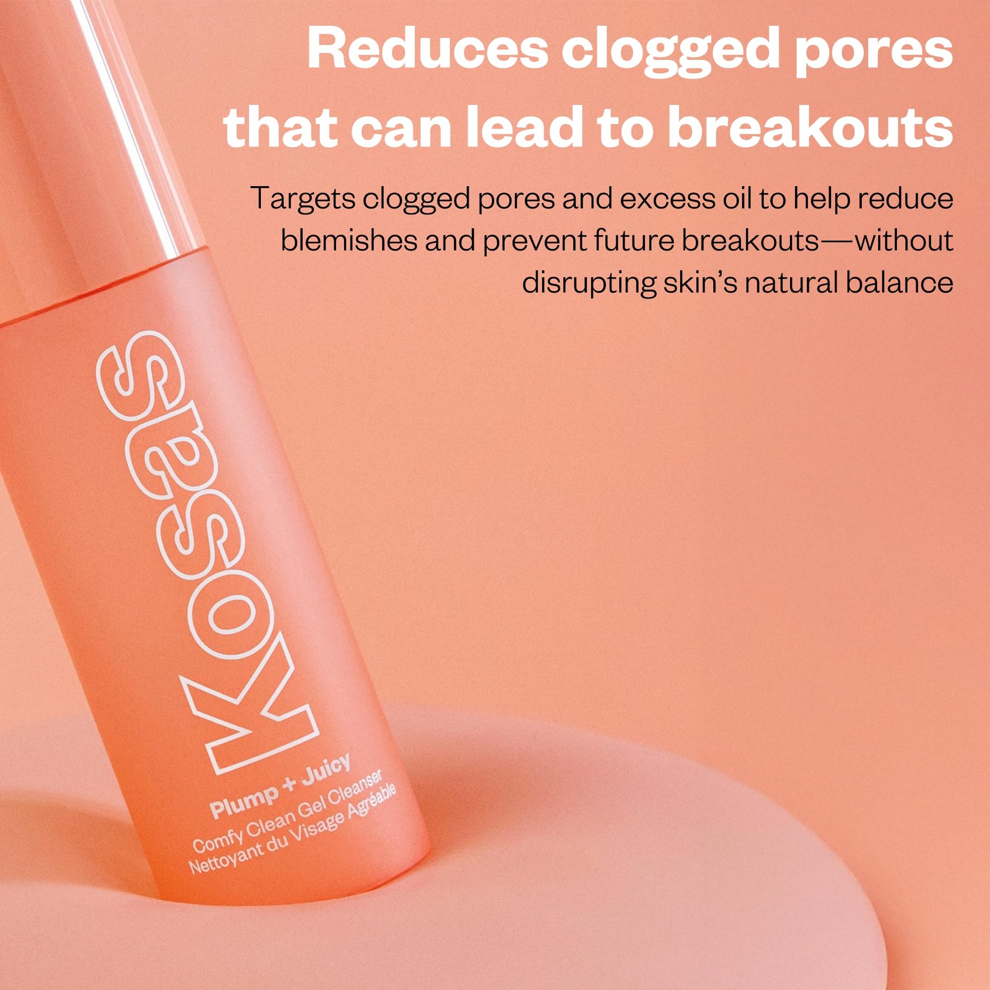 Kosas Plump + Juicy Comfy Clean Gel Cleanser –Hydrating Face Wash for All Skin Types, Deep Clean & Moisturize, Soap & Sulfate Free, with Hyaluronic Acid, Panthenol & Beta Glucan KosasBuy Supplements Australia