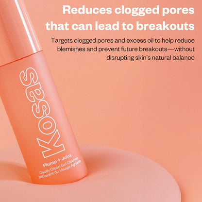 Kosas Plump + Juicy Comfy Clean Gel Cleanser –Hydrating Face Wash for All Skin Types, Deep Clean & Moisturize, Soap & Sulfate Free, with Hyaluronic Acid, Panthenol & Beta Glucan KosasBuy Supplements Australia